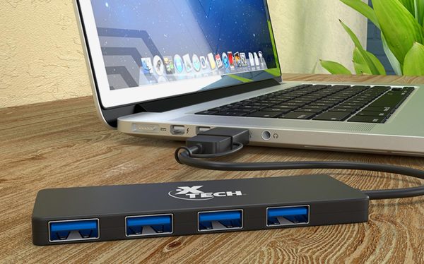 USB Hub con adpatador USB-C y USB-A con 4 puertos USB - Imagen 4