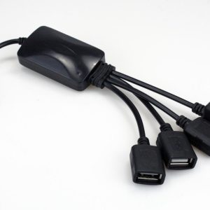 Hub USB XTC-320 2.0 480 Mbit/s Negro