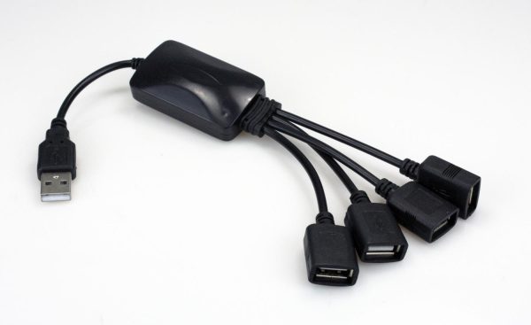 Hub USB XTC-320 2.0 480 Mbit/s Negro