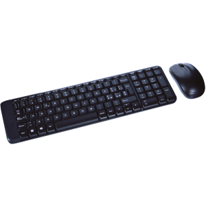 Combo de Teclado y Mouse MK220 inalámbrico Negro
