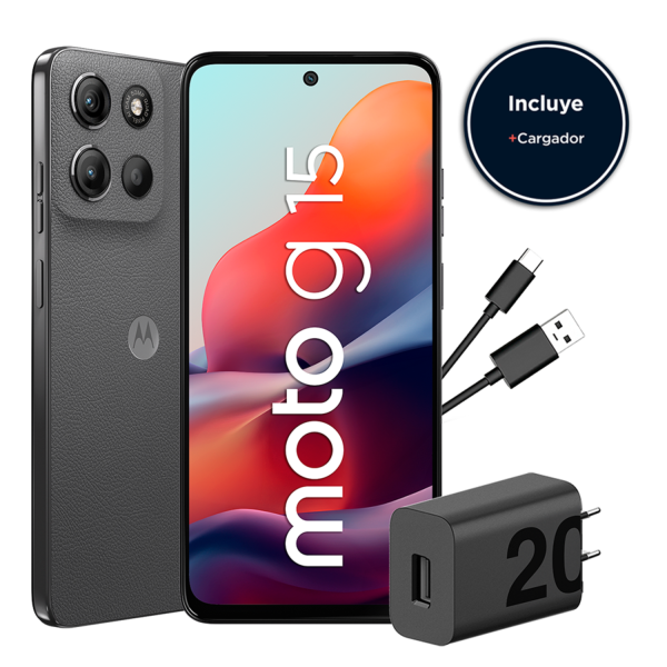 Celular Moto G15 4GB 128GB Android 15 6.7" Gris - Imagen 3