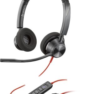 Audífonos Teletrabajo POLY Blackwire 3320 Stereo Negro
