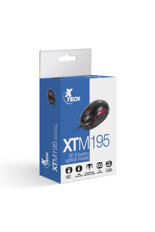 Mouse XTM-195 Ambidiestro USB tipo A Óptico - Imagen 2