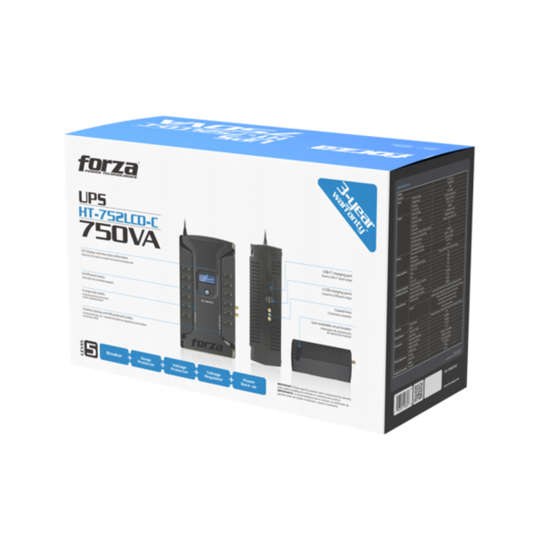 UPS Forza 750 VA HT-752LCD-C Interactiva 12 salidas - Imagen 6