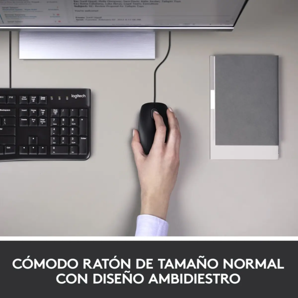 Combo de Teclado y Mouse MK120 USB Negro - Imagen 3