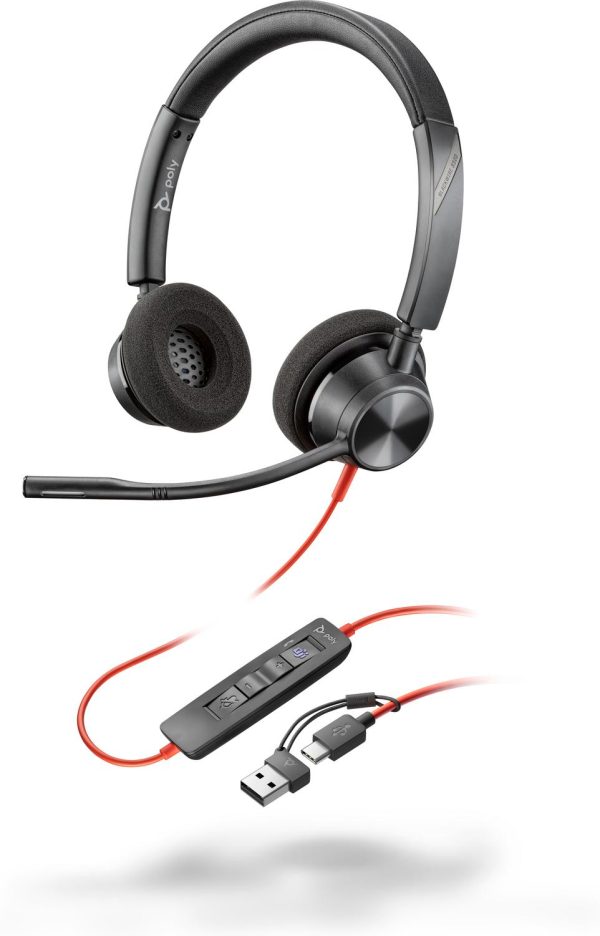 Audífonos Teletrabajo POLY Blackwire 3320 Stereo Negro - Imagen 2