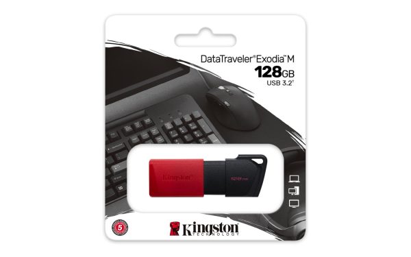 Pendrive Unidad Flash USB 128 GB USB tipo A Negro Rojo - Imagen 6