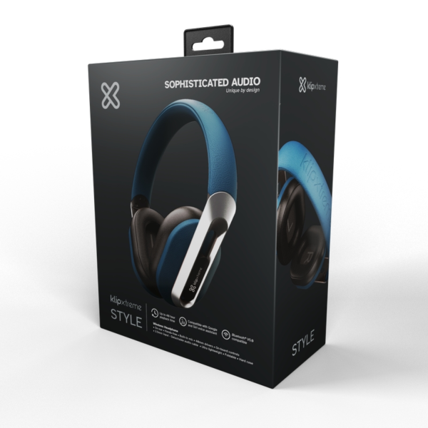 Audífonos Diadema Klip Xtreme KWH-750BL Inalámbrico Azul - Imagen 7
