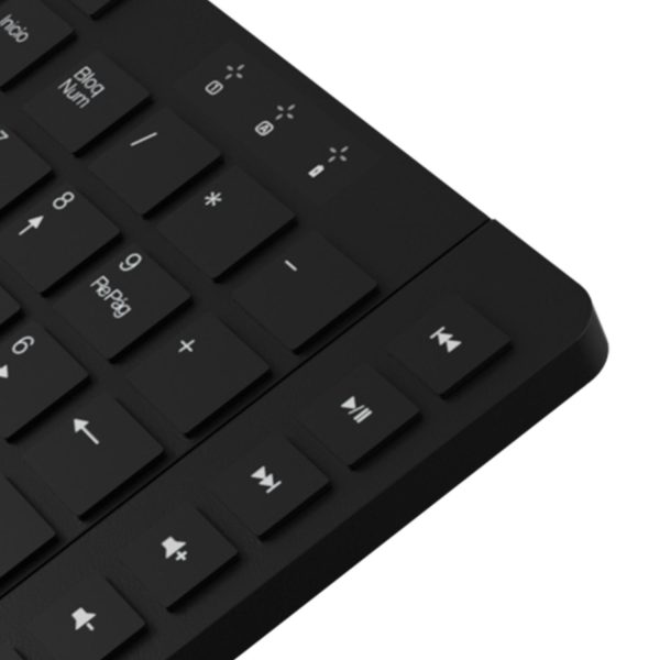 Kit Teclado y Mouse Revolution RF inalámbrico QWERTY Negro - Imagen 2