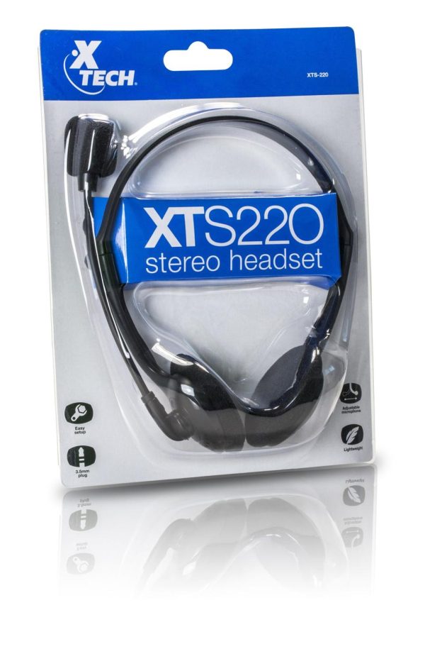 Audífonos Diadema c/Micrófono Xtech XTS-220 Alámbrico Negro - Imagen 2