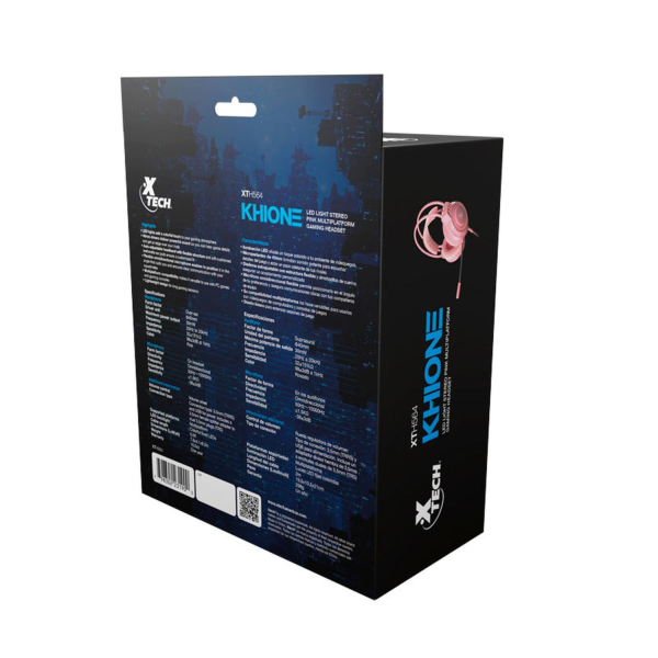Audífonos Diadema Gamer Xtech XTH-564 Alámbrico Rosa - Imagen 7