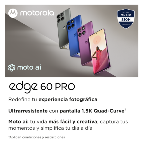 Smartphone Edge 60 Pro 512GB 12GB Dual SIM Cobalto - Imagen 2
