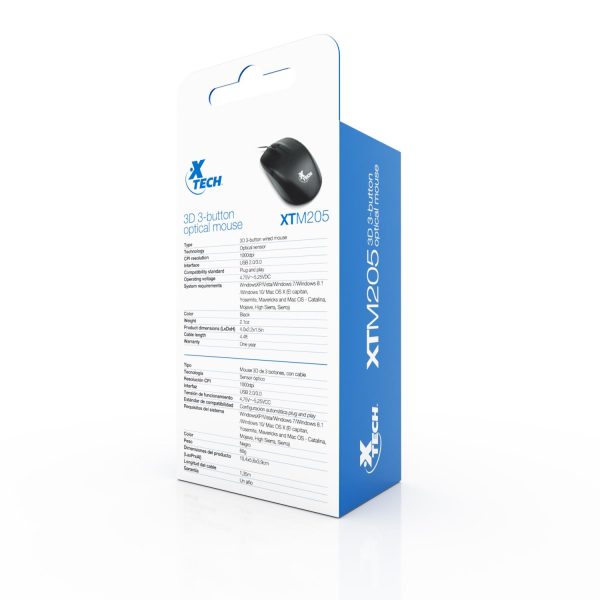 Mouse XTM-205 Ambidiestro USB tipo A Óptico - Imagen 7