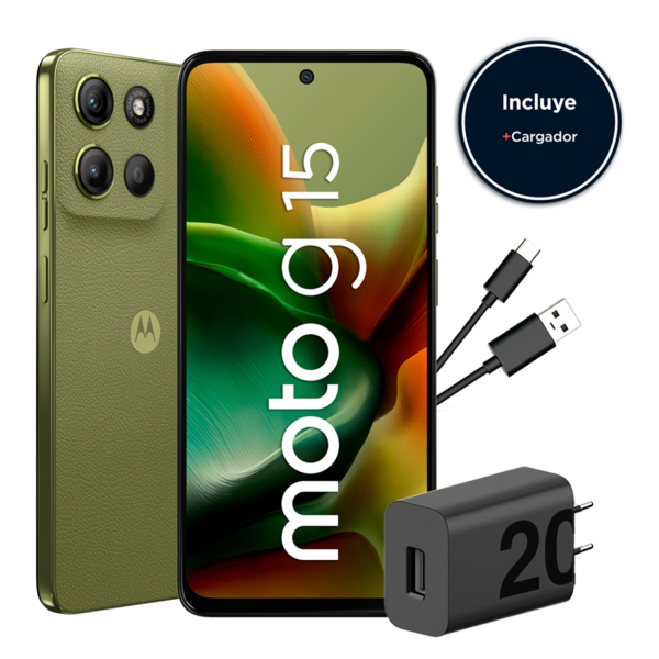 Celular Moto G15 4GB 128GB Android 15 6.7" Verde - Imagen 3