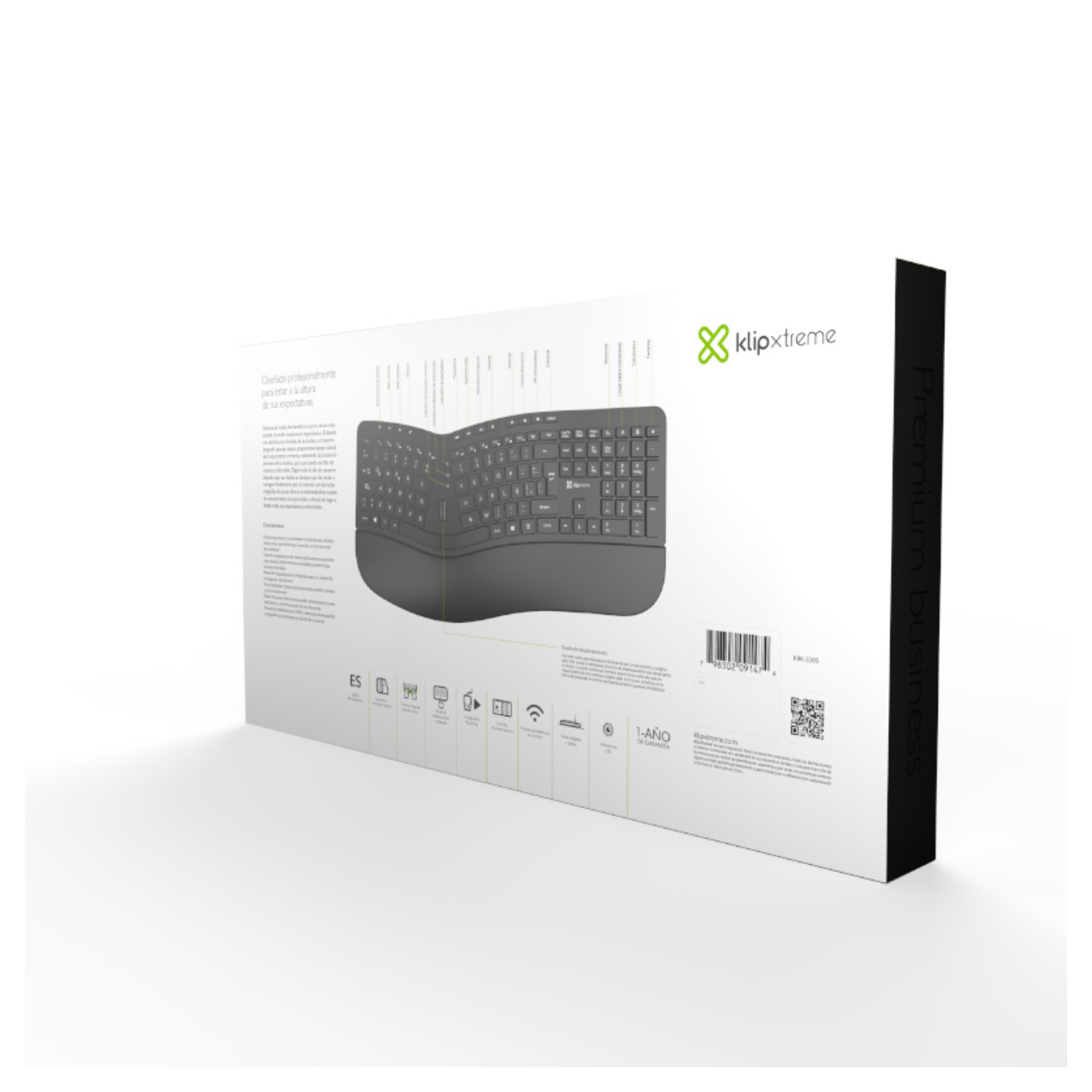 Teclado Transcend RF inalámbrico QWERTY Español Negro - Imagen 7