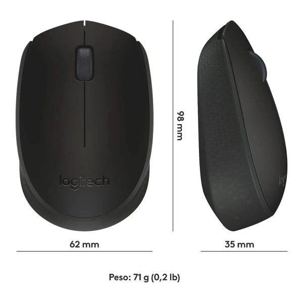 Mouse Logitech M170 Inalámbrico Negro - Imagen 8