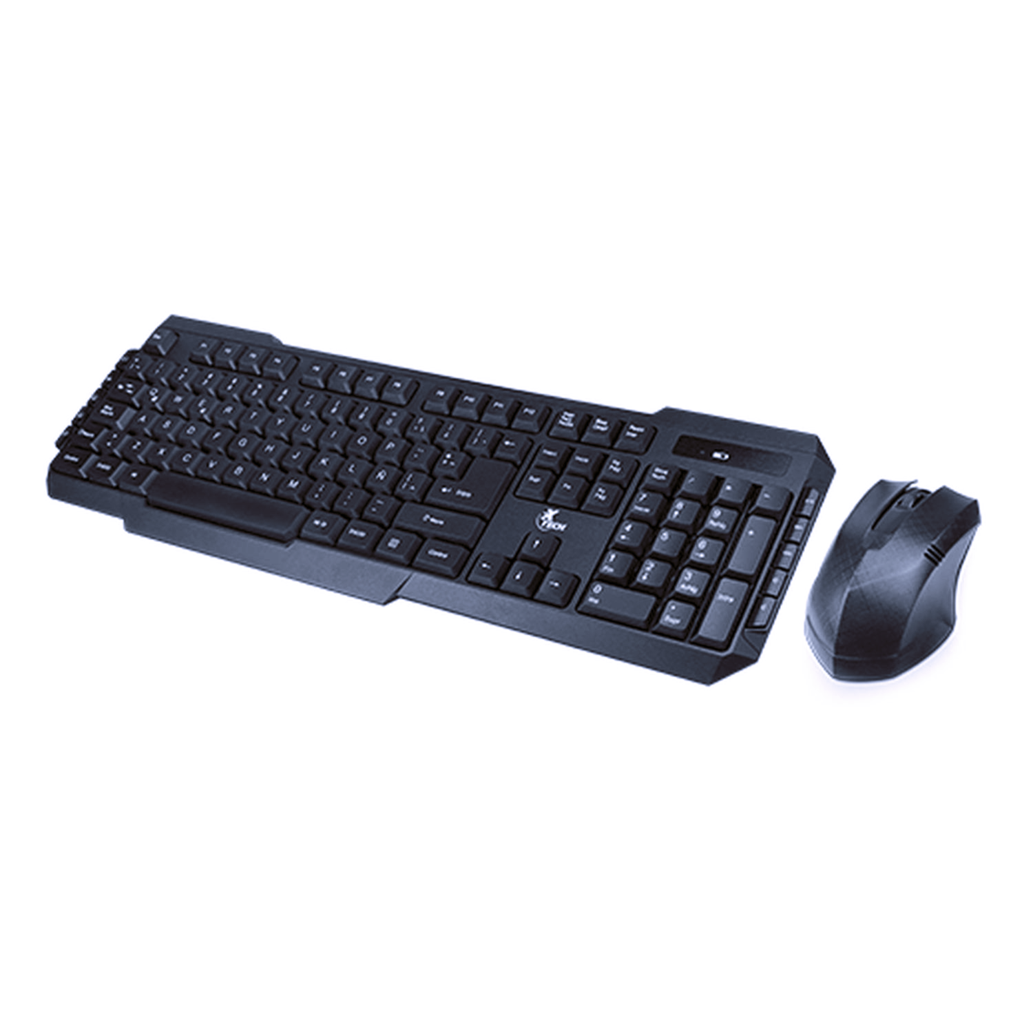 Kit Teclado y Mouse RF inalámbrico QWERTY Español Negro
