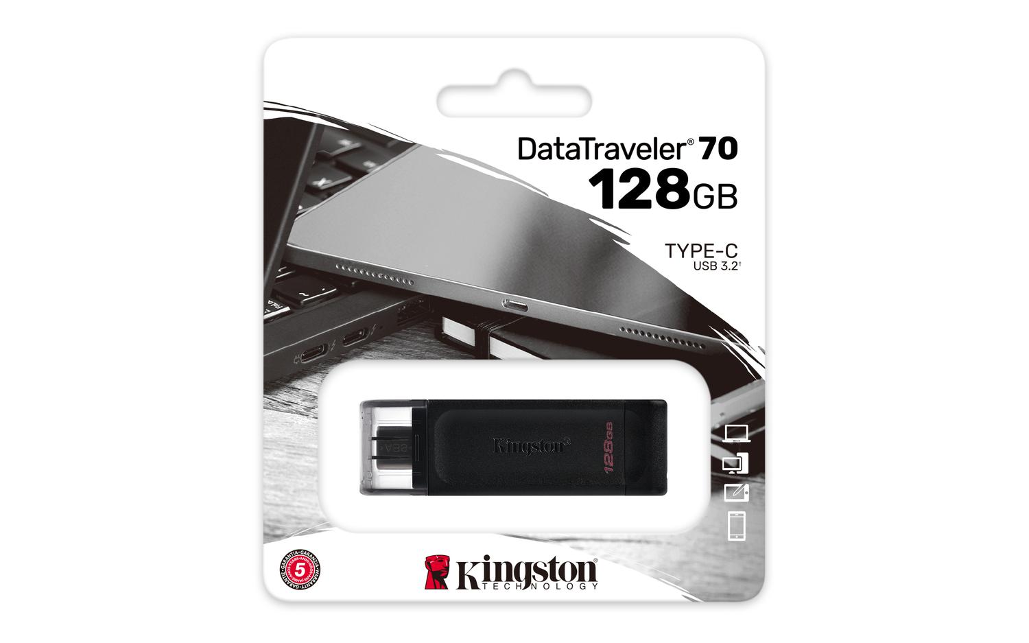 Pendrive Unidad Flash USB DataTraveler 70 128 GB USB Tipo C - Imagen 5