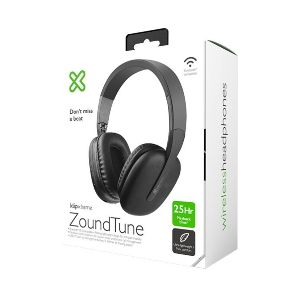 Auriculares Over-Ear Inalámbrico Klip Xtreme KWH-010BK Negro - Imagen 2