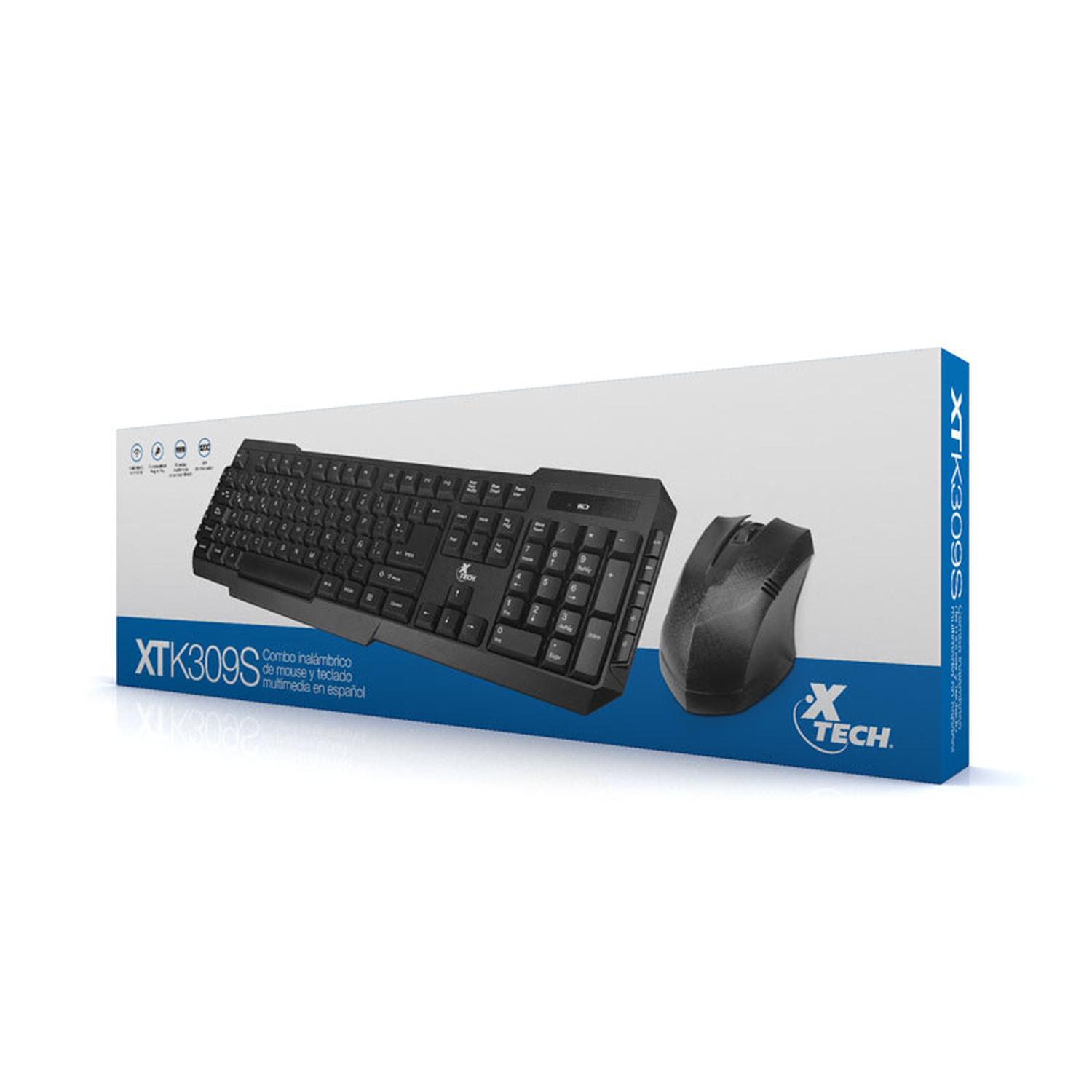 Kit Teclado y Mouse RF inalámbrico QWERTY Español Negro - Imagen 7