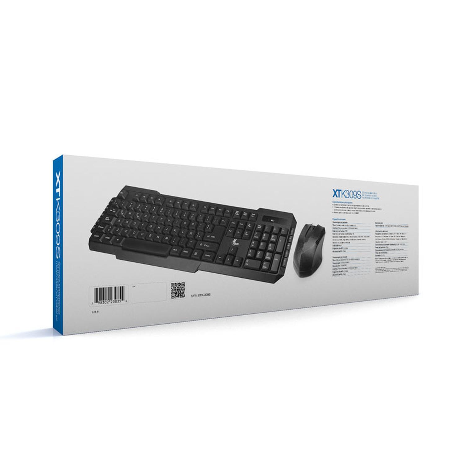 Kit Teclado y Mouse RF inalámbrico QWERTY Español Negro - Imagen 7