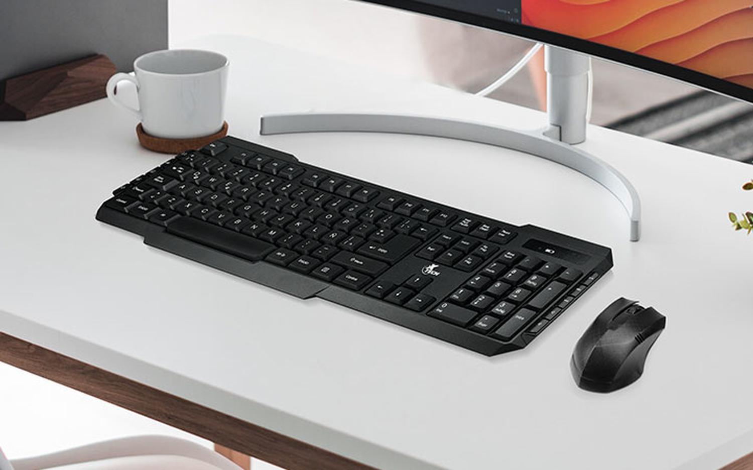 Kit Teclado y Mouse RF inalámbrico QWERTY Español Negro - Imagen 3