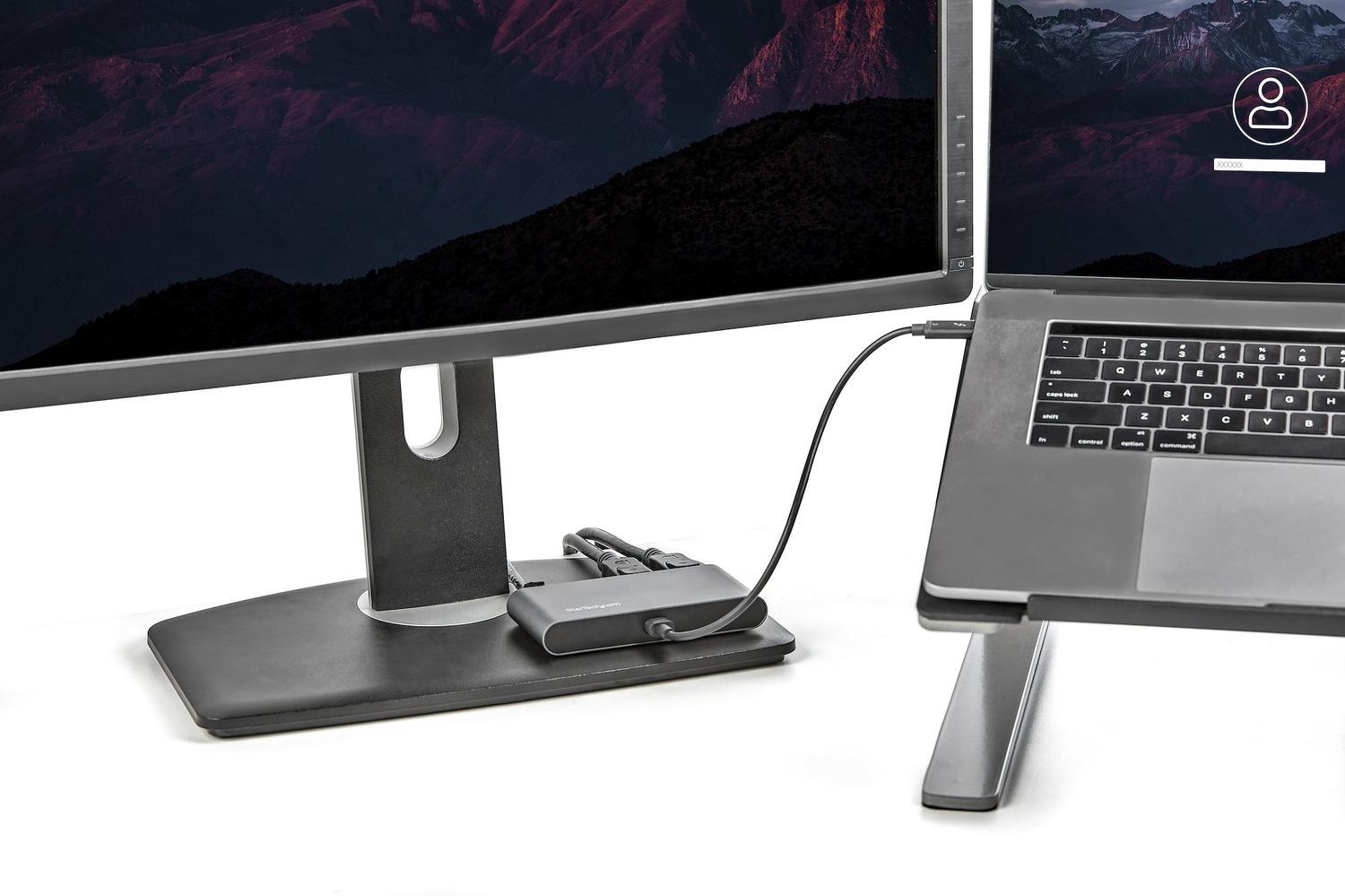 Mini Docking Station Portátil para 2 Monitores con DP 4K USB-A GbE - Imagen 5