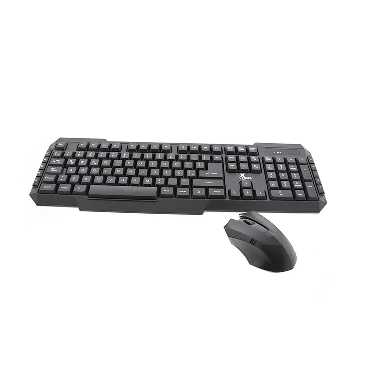 Kit Teclado y Mouse RF inalámbrico QWERTY Español Negro