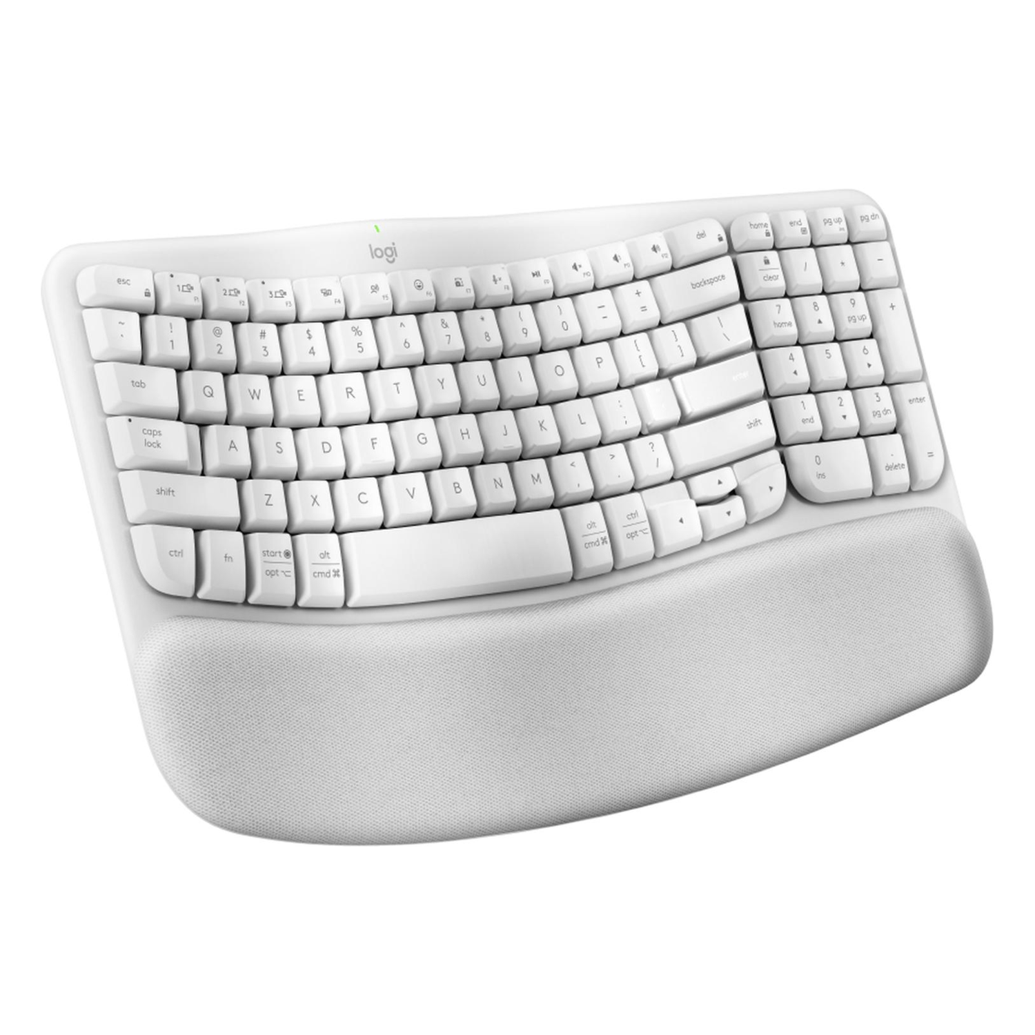 Teclado Wave Key RF Inalámbrico + Bluetooth QWERTY Español Blanco - Imagen 3