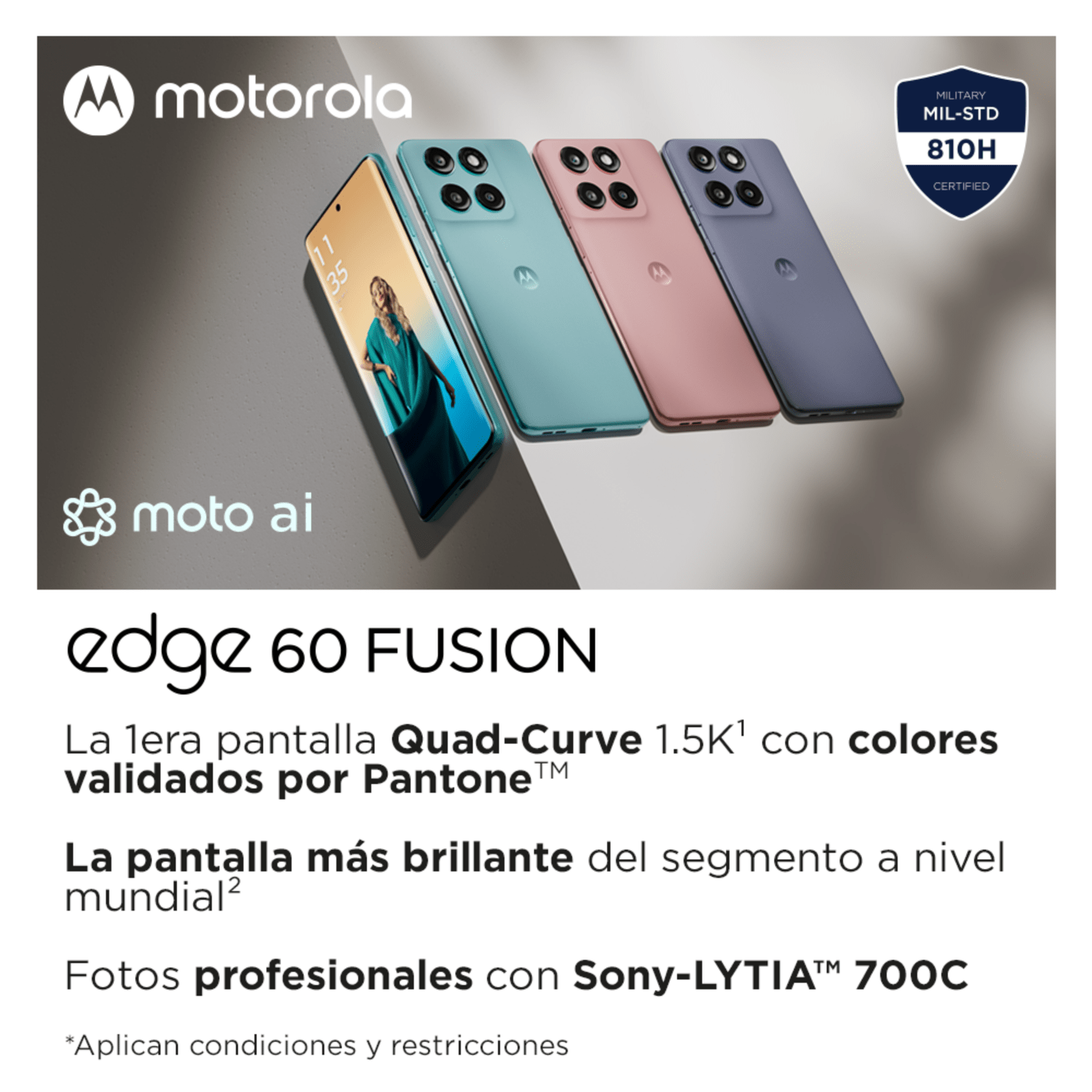 Smartphone Moto Edge 60 Fusion 256GB 8GB Dual SIM Rosa - Imagen 8
