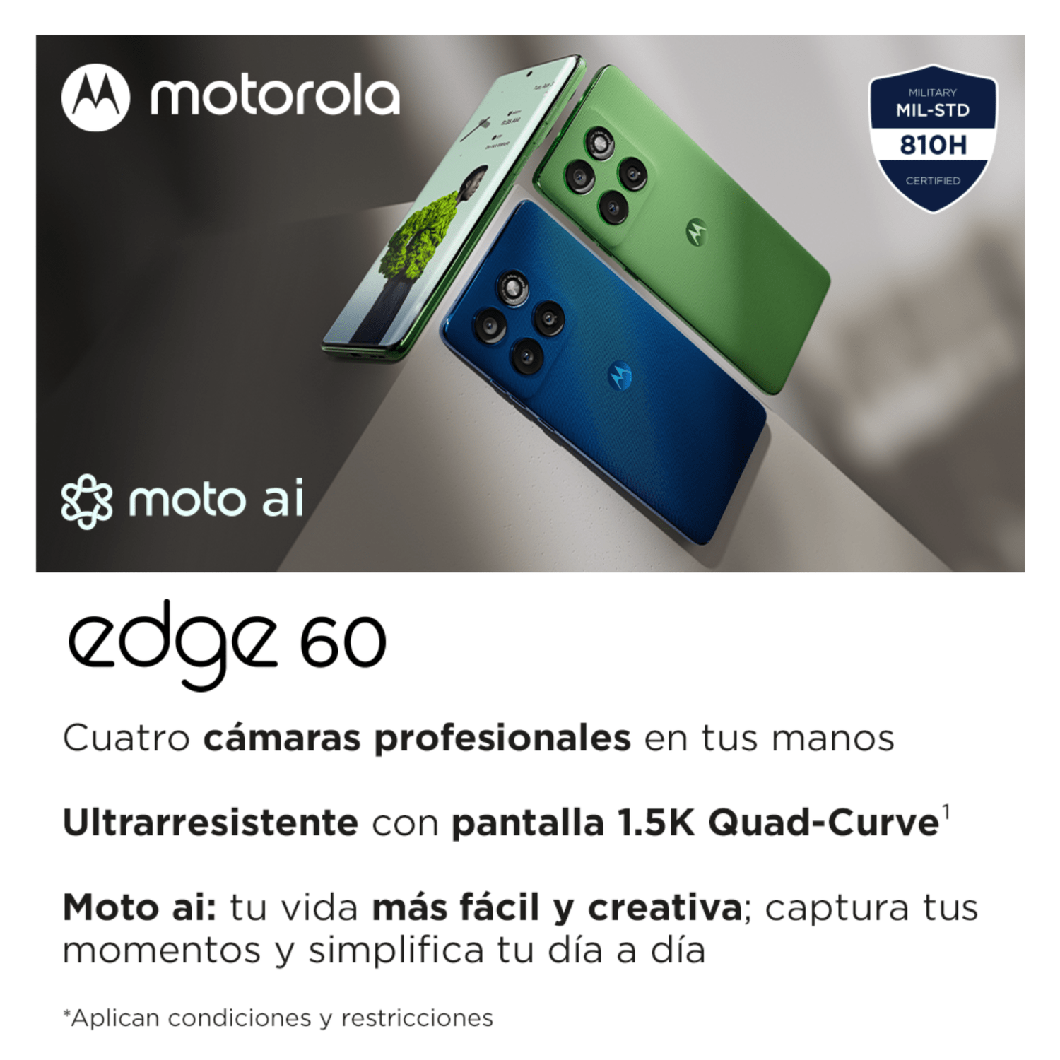 Smartphone Moto Edge 60 256GB 12GB Dual SIM Verde - Imagen 7